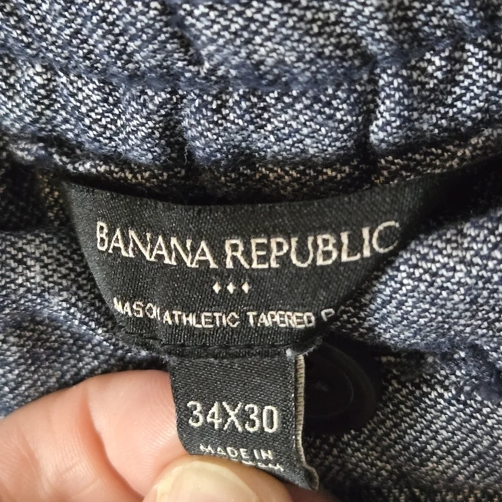 Men's Blue/Gray Casual Pants